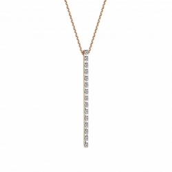 Colier din aur roz cu pietre Diamant