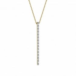 Colier din aur galben cu pietre Diamant