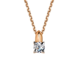 Colier din aur roz cu pietre Diamant