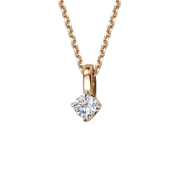 Colier din aur roz cu pietre Diamant