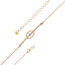 Brățară din aur roz cu pietre Cubic Zirconia Incolor