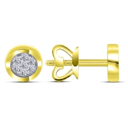 Cercei din aur galben cu Cubic Zirconia Incolor