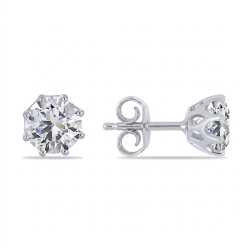 Cercei din argint cu Cubic Zirconia Incolor