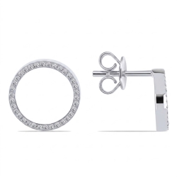 Cercei din argint cu Cubic Zirconia Incolor