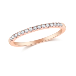 Inel din aur roz cu pietre Diamant