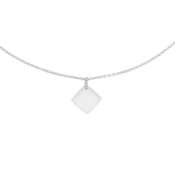 Colier din aur alb cu pietre Diamant