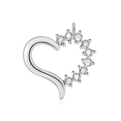 Pandantiv din aur alb cu pietre Diamant