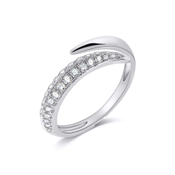 Inel din aur alb cu pietre Diamant