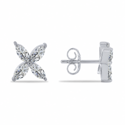 Cercei din argint cu Cubic Zirconia Incolor