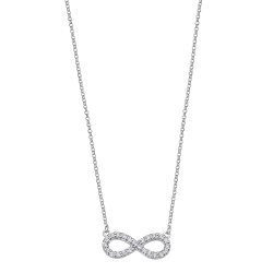 Colier din argint  cu pietre Cubic Zirconia Incolor