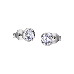 Cercei din argint  cu pietre Cubic Zirconia Incolor