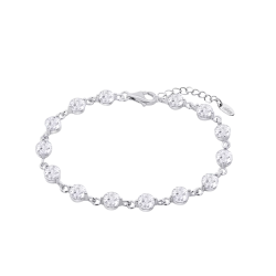 Brățară din argint  cu pietre Cubic Zirconia Incolor
