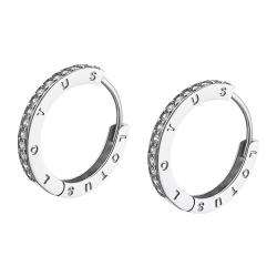 Cercei din argint  cu pietre Cubic Zirconia Incolor