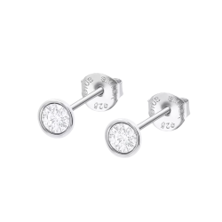 Cercei din argint  cu pietre Cubic Zirconia Incolor