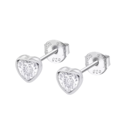 Cercei din argint  cu pietre Cubic Zirconia Incolor