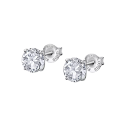 Cercei din argint  cu pietre Cubic Zirconia Incolor