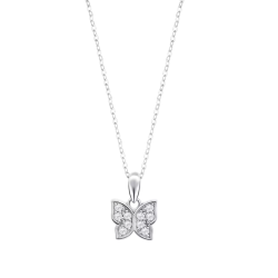 Colier din argint  cu pietre Cubic Zirconia Incolor