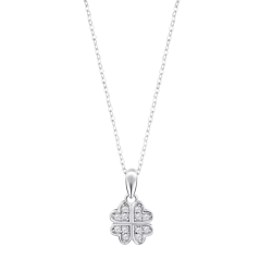 Colier din argint  cu pietre Cubic Zirconia Incolor