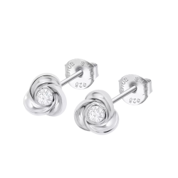 Cercei din argint  cu pietre Cubic Zirconia Incolor