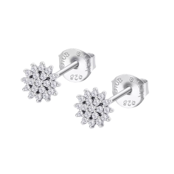 Cercei din argint  cu pietre Cubic Zirconia Incolor