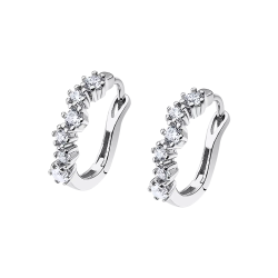 Cercei din argint cu Cubic Zirconia Incolor