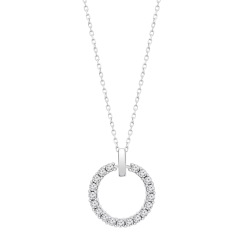 Colier din argint  cu pietre Cubic Zirconia Incolor