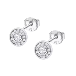 Cercei din argint  cu pietre Cubic Zirconia Incolor