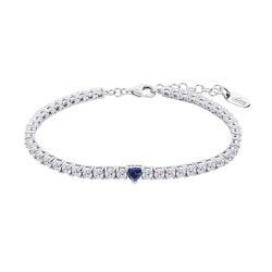 Brățară din argint  cu pietre Cubic Zirconia Incolor, Cubic Zirconia Albastru