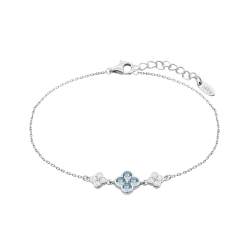 Brățară din argint  cu pietre Cubic Zirconia Incolor, Cubic Zirconia Albastru