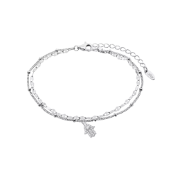 Brățară din argint  cu pietre Cubic Zirconia Incolor