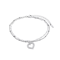 Brățară din argint  cu pietre Cubic Zirconia Incolor