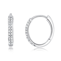 Cercei din aur alb cu pietre Diamant