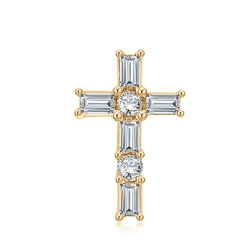 Pandantiv din aur roz cu pietre Diamant