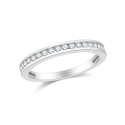 Inel din aur alb cu pietre Diamant