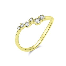 Inel din aur galben cu pietre Diamant