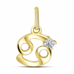 Pandantiv din aur galben cu Cubic Zirconia Incolor