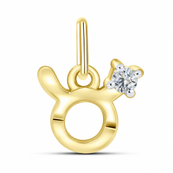 Pandantiv din aur galben cu Cubic Zirconia Incolor