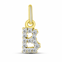 Pandantiv din aur galben cu Cubic Zirconia Incolor