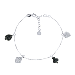 Brățară din argint  cu pietre Cubic Zirconia Incolor, Spinel
