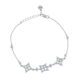 Brățară din argint  cu pietre Cubic Zirconia Incolor