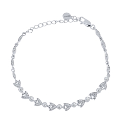 Brățară din argint  cu pietre Cubic Zirconia Incolor