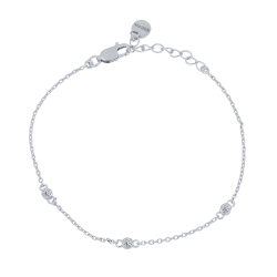 Brățară din argint  cu pietre Cubic Zirconia Incolor
