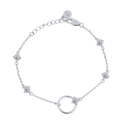 Brățară din argint  cu pietre Cubic Zirconia Incolor