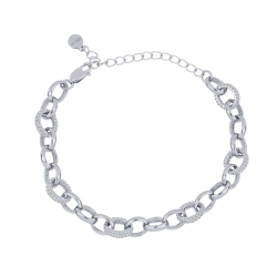 Brățară din argint  cu pietre Cubic Zirconia Incolor