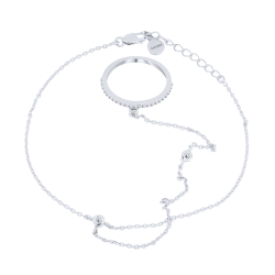 Brățară din argint  cu pietre Cubic Zirconia Incolor