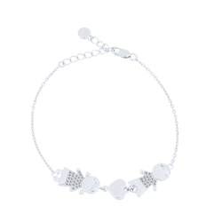 Brățară din argint  cu pietre Cubic Zirconia Incolor
