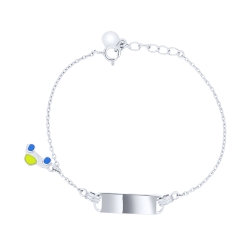 Brățară din argint  cu pietre Finift