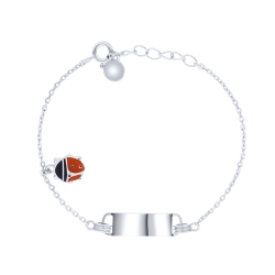 Brățară din argint  cu pietre Finift