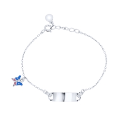 Brățară din argint  cu pietre Finift