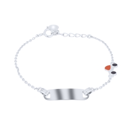 Brățară din argint  cu pietre Finift